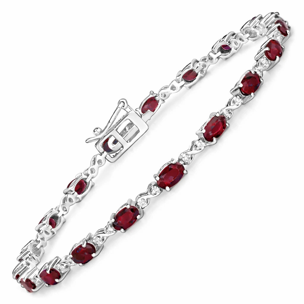 Oval Diamond Accent Bracelet