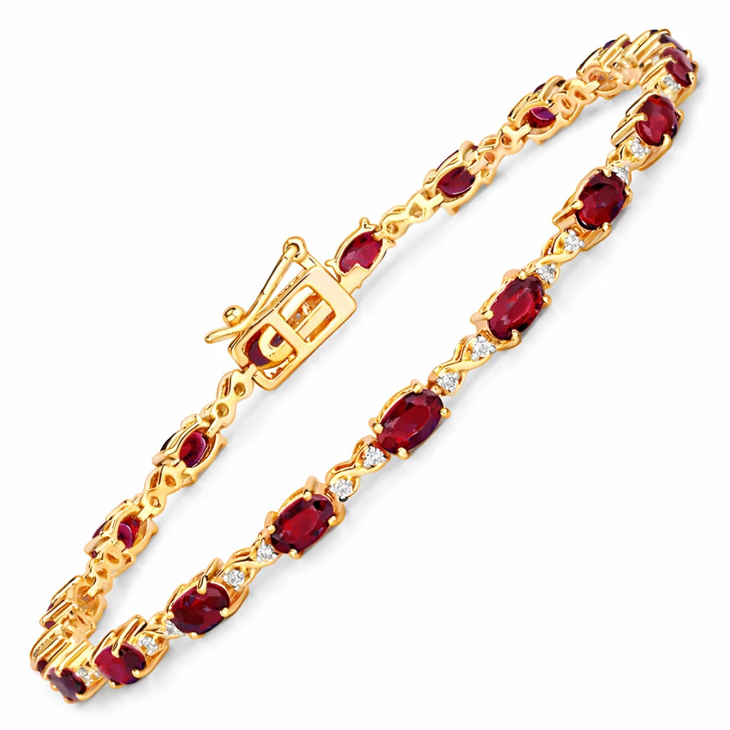 Oval Diamond Accent Bracelet