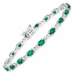 Oval Diamond Accent Bracelet