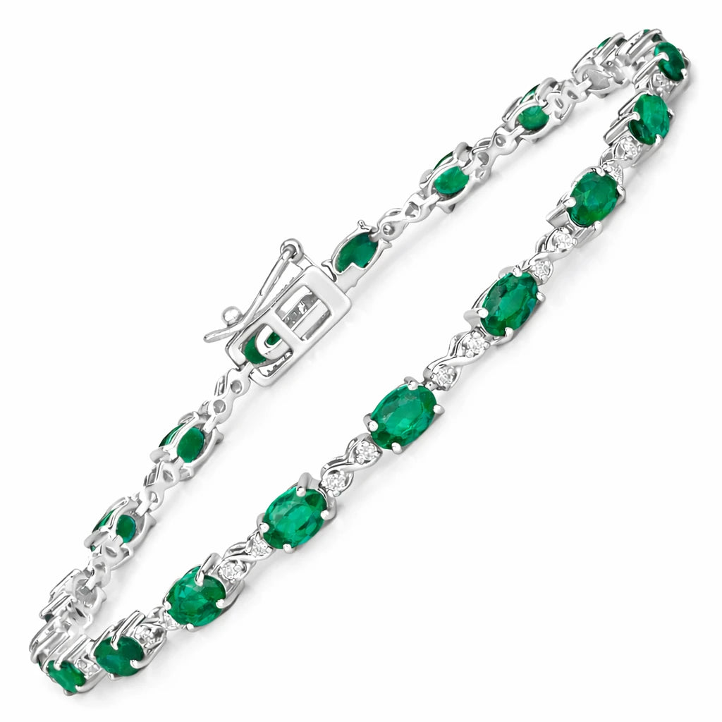 Oval Diamond Accent Bracelet