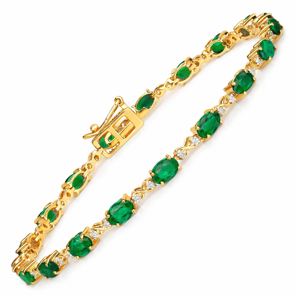 Oval Diamond Accent Bracelet
