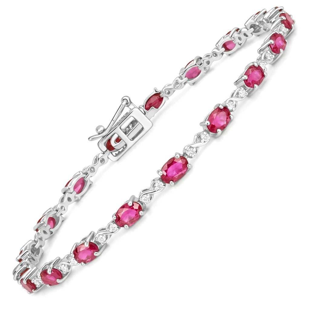 Oval Diamond Accent Bracelet