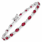 Oval Diamond Accent Bracelet