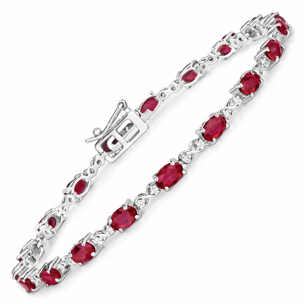 Oval Diamond Accent Bracelet