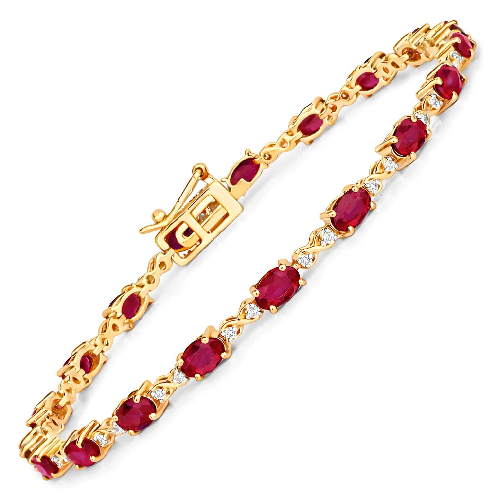 Oval Diamond Accent Bracelet