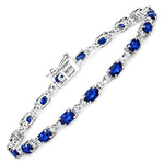 Oval Diamond Accent Bracelet
