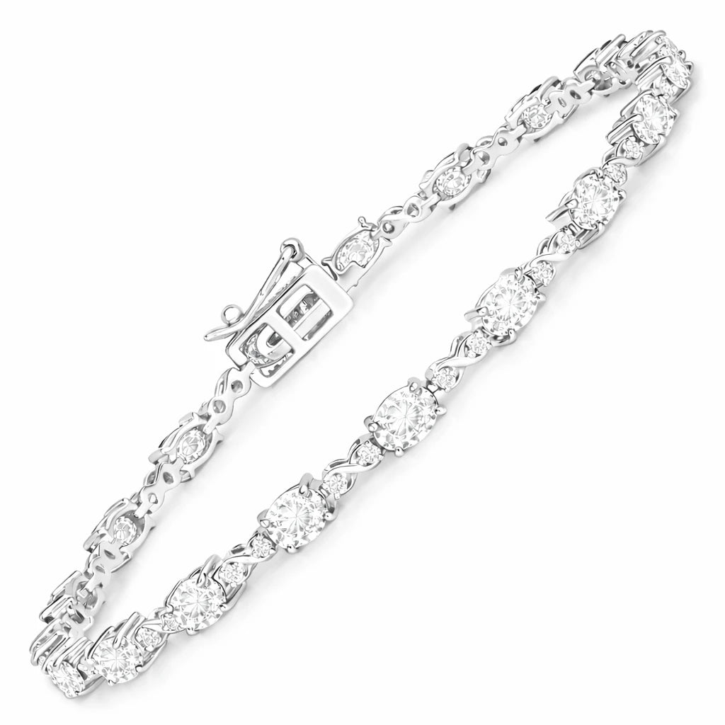 Oval Diamond Accent Bracelet