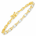 Oval Diamond Accent Bracelet