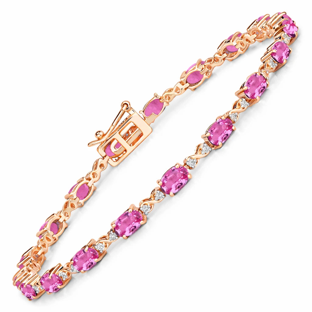 Oval Diamond Accent Bracelet