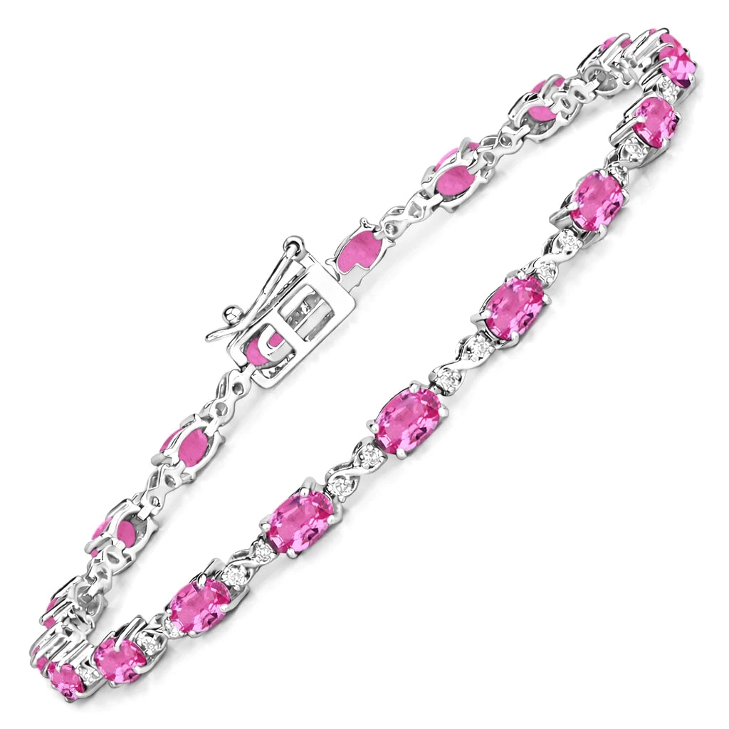 Oval Diamond Accent Bracelet