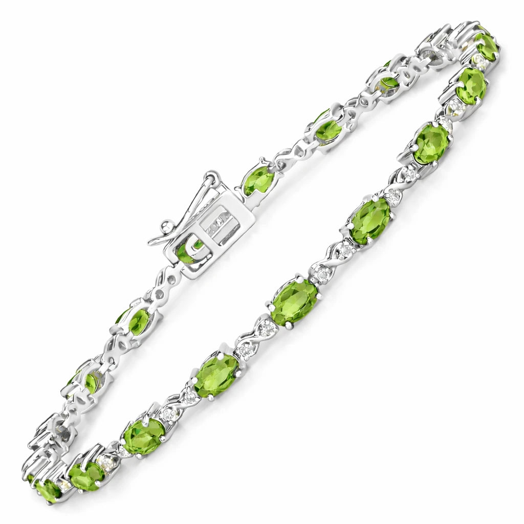 Oval Diamond Accent Bracelet