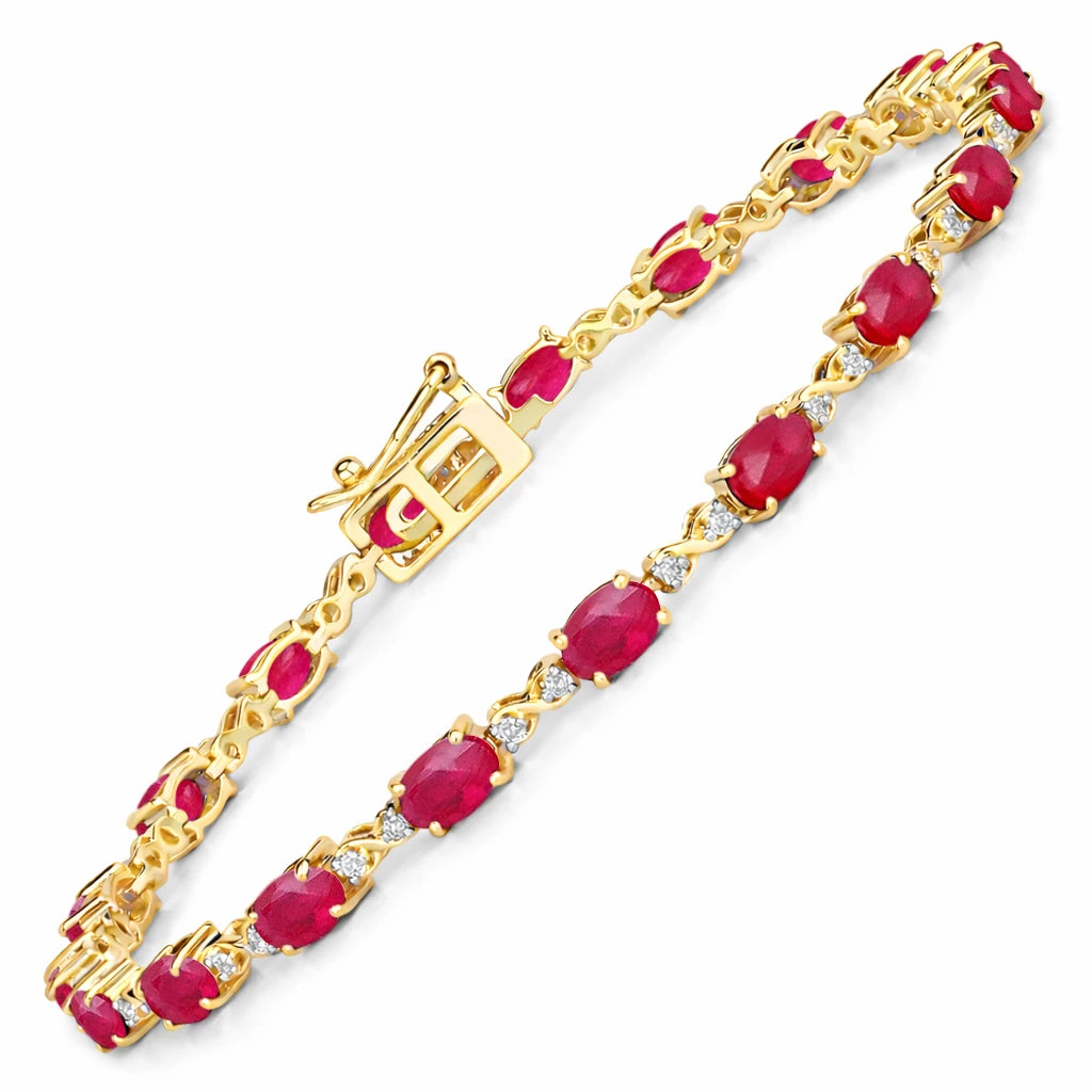 Oval Diamond Accent Bracelet
