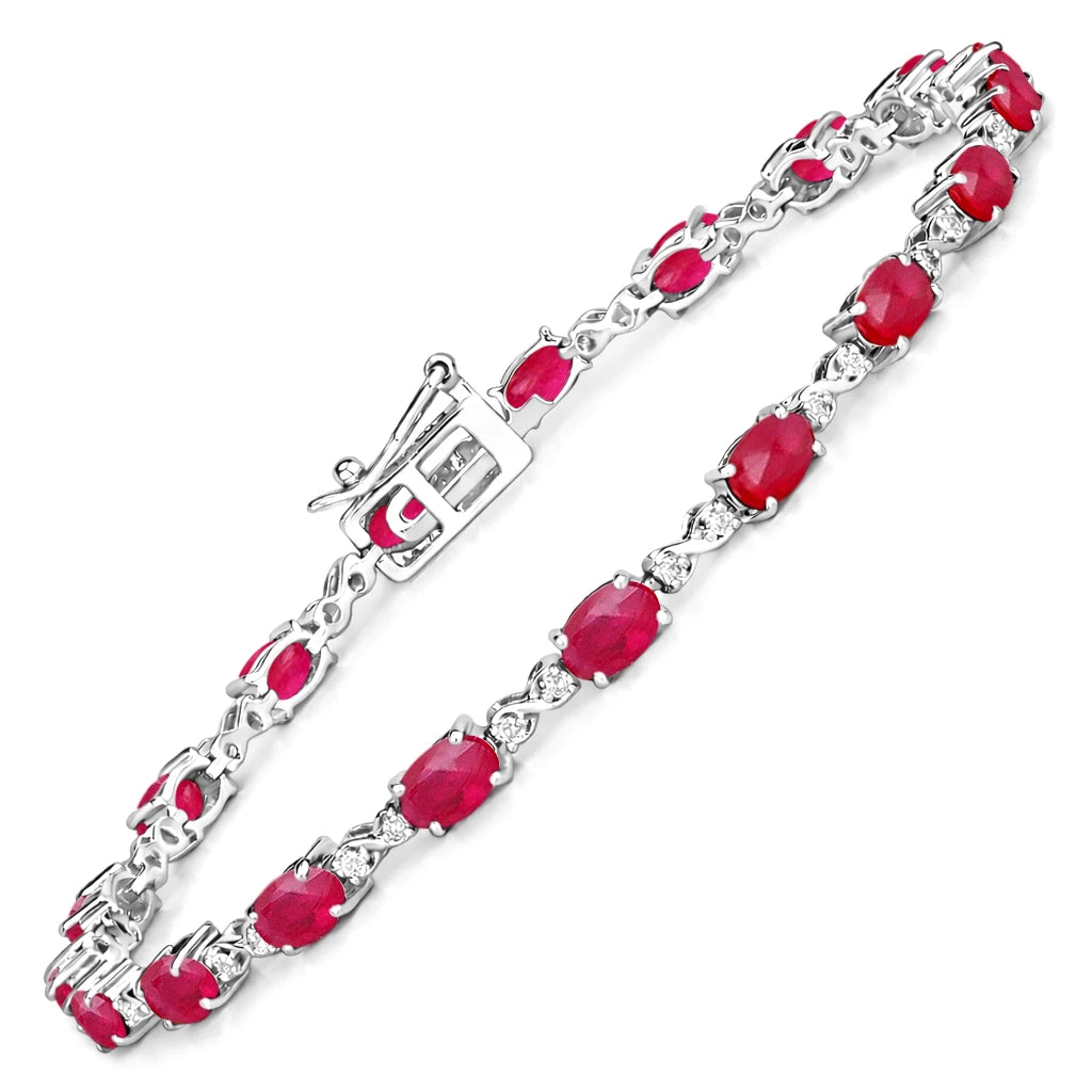 Oval Diamond Accent Bracelet