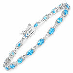 Oval Diamond Accent Bracelet
