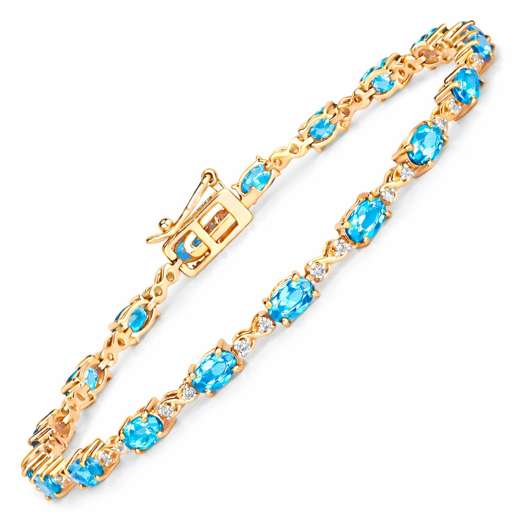 Oval Diamond Accent Bracelet