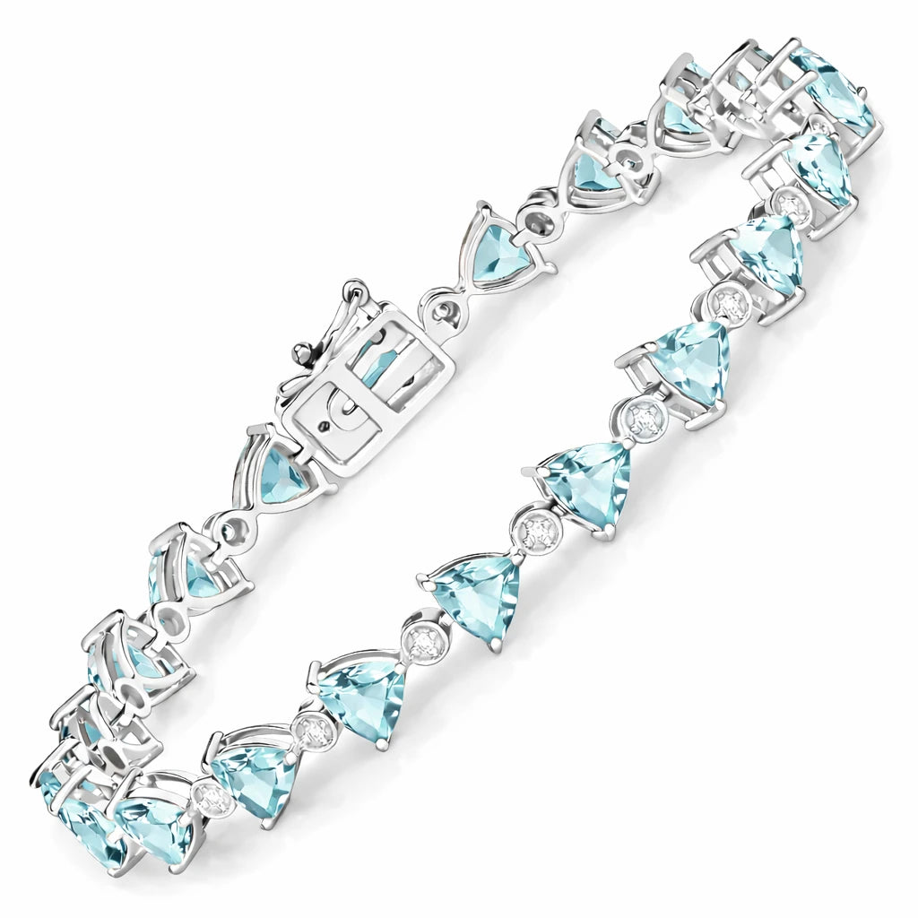 Trillion Diamond Accent Line Bracelet