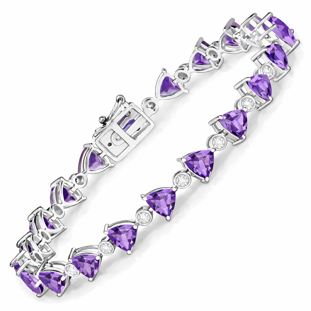 Trillion Diamond Accent Line Bracelet