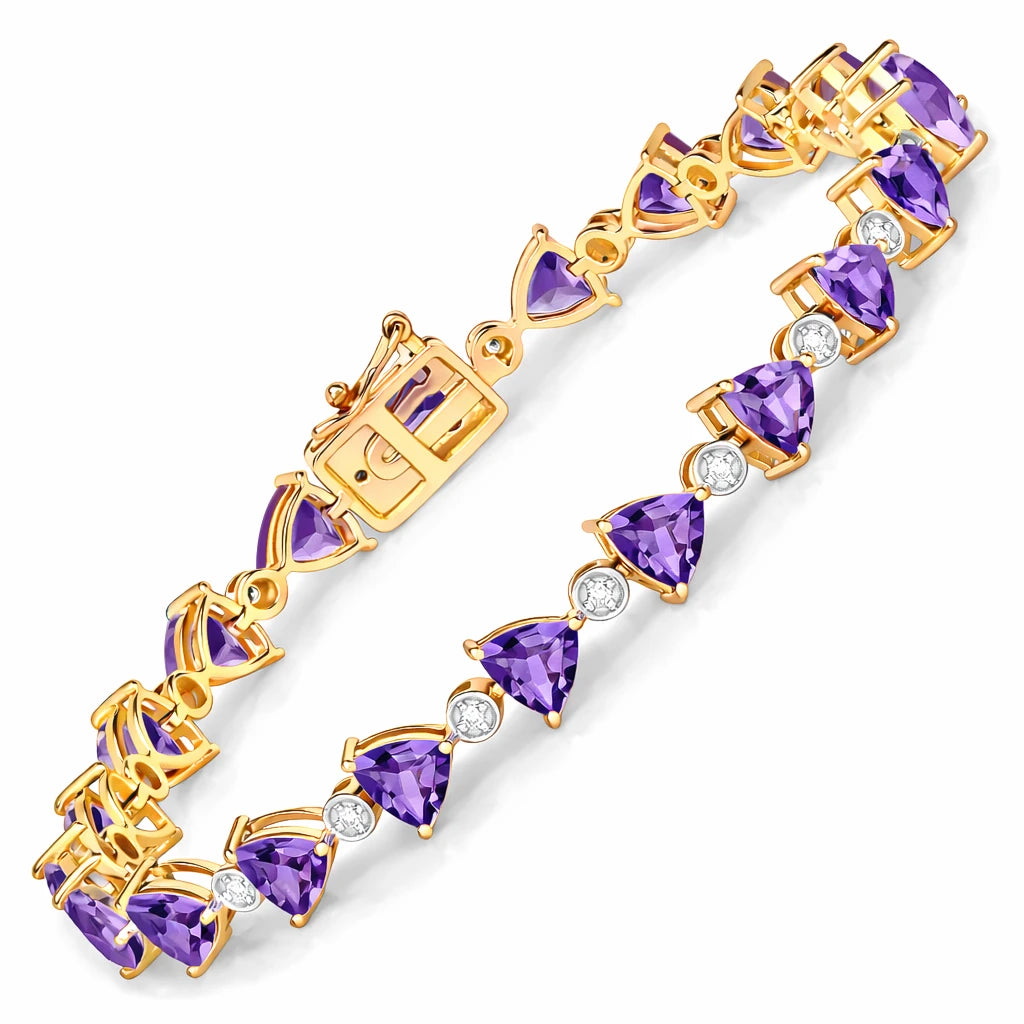 Trillion Diamond Accent Line Bracelet