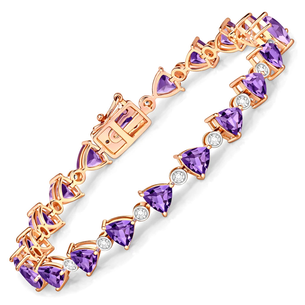 Trillion Diamond Accent Line Bracelet