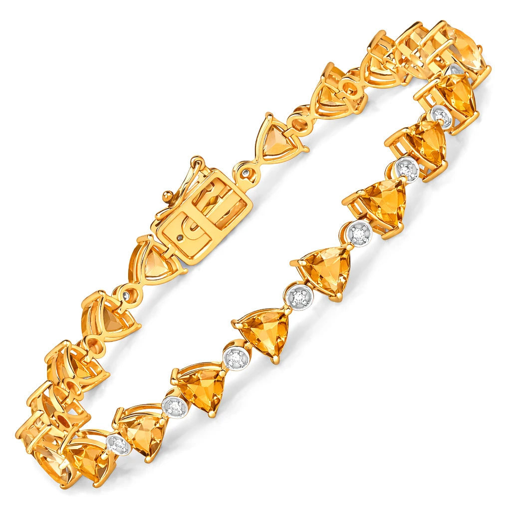 Trillion Diamond Accent Line Bracelet
