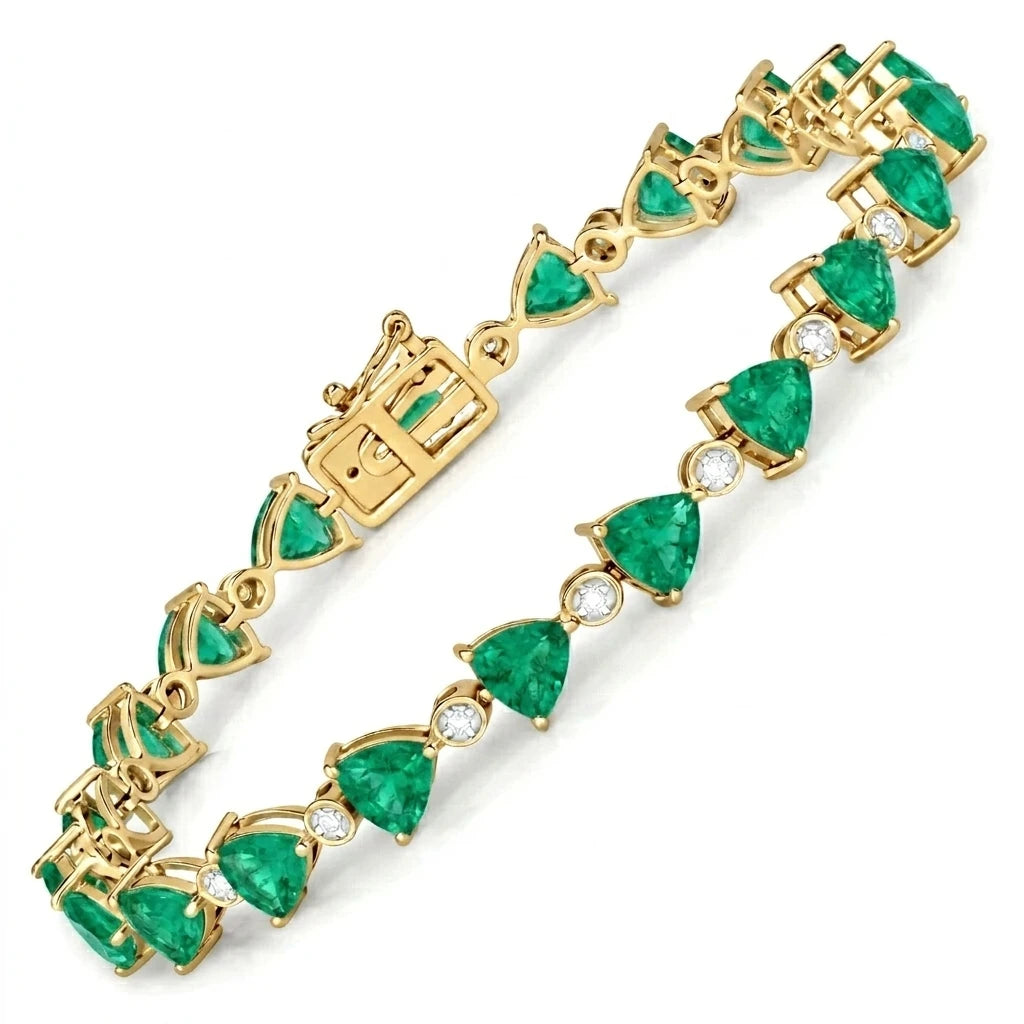 Trillion Diamond Accent Line Bracelet