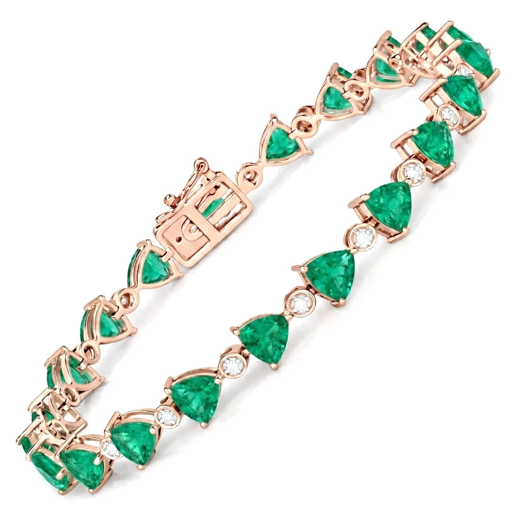 Trillion Diamond Accent Line Bracelet