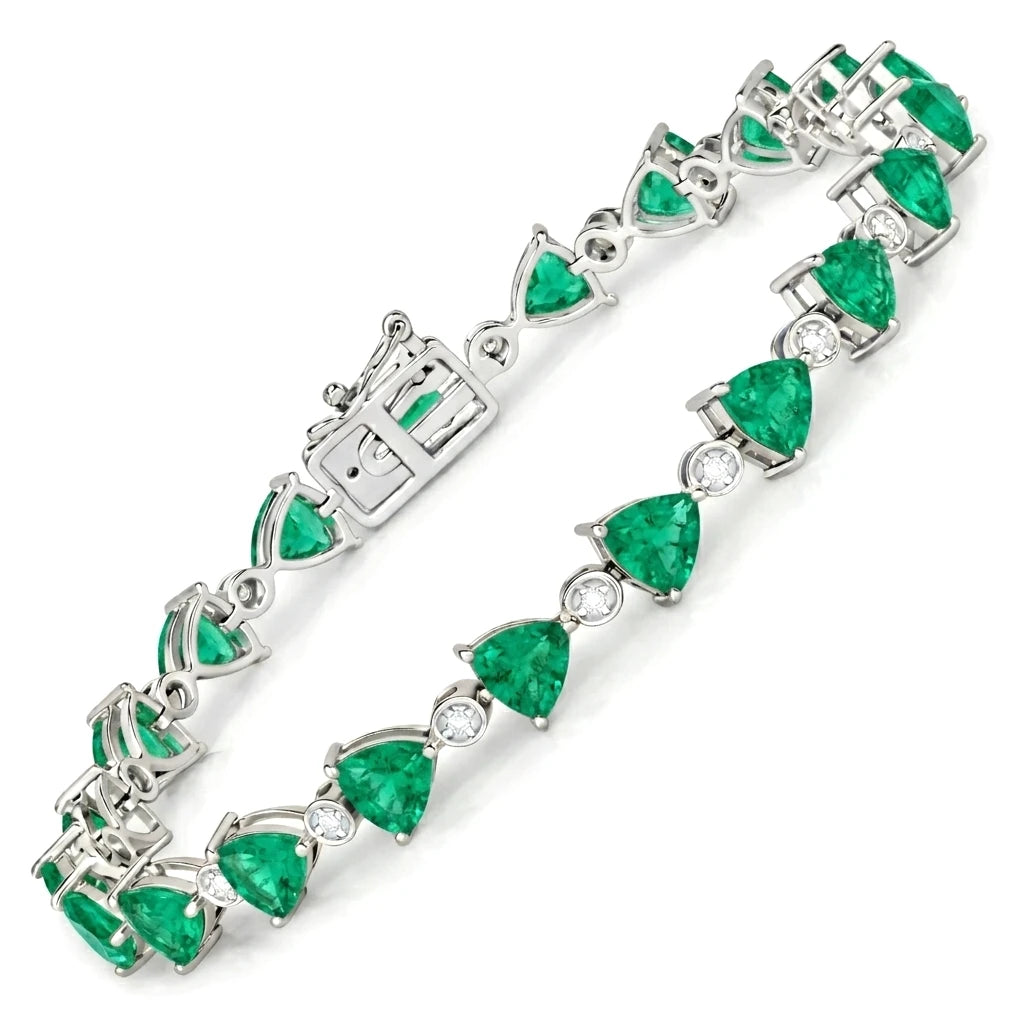 Trillion Diamond Accent Line Bracelet
