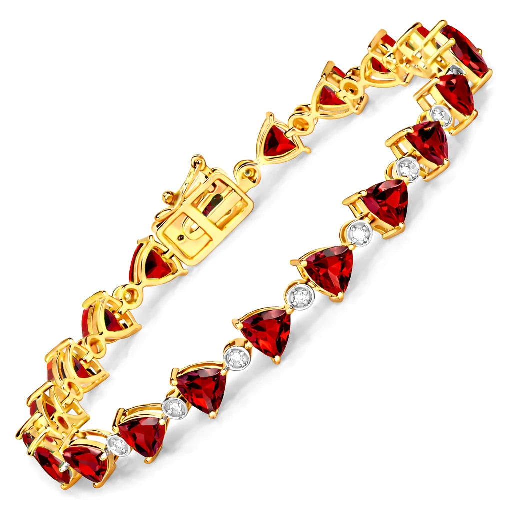 Trillion Diamond Accent Line Bracelet