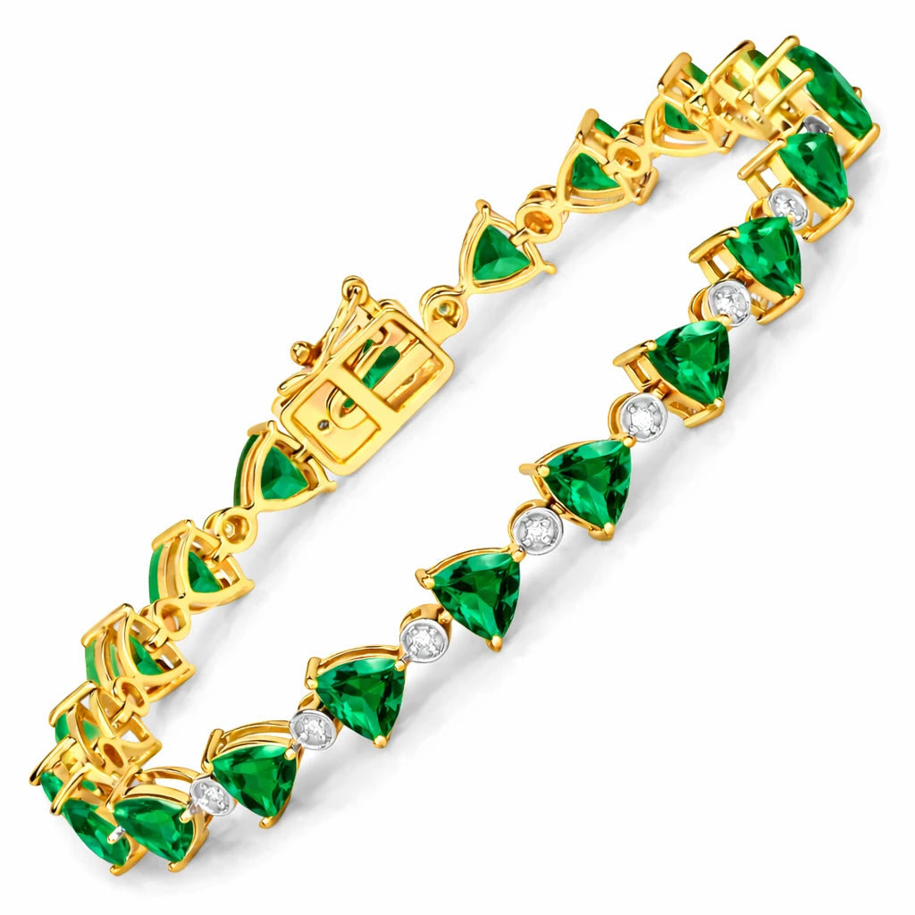 Trillion Diamond Accent Line Bracelet