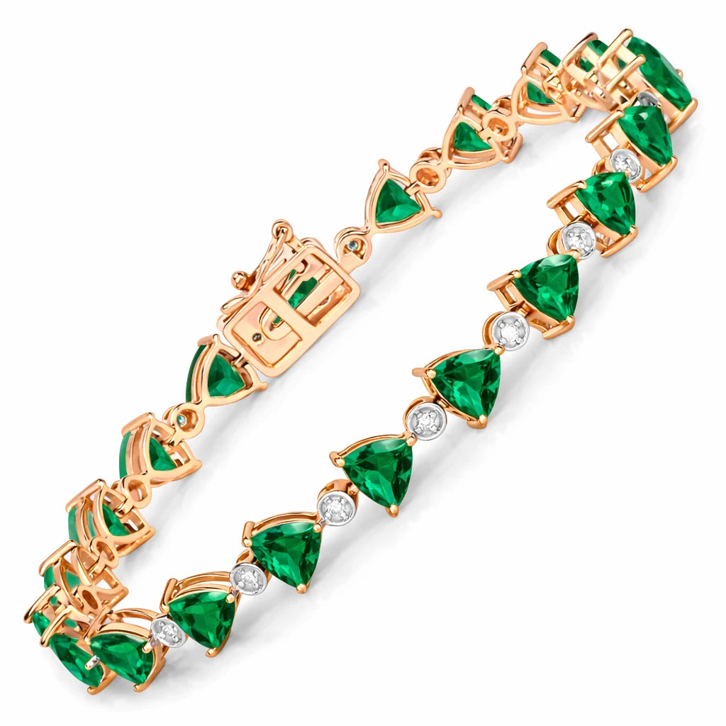 Trillion Diamond Accent Line Bracelet