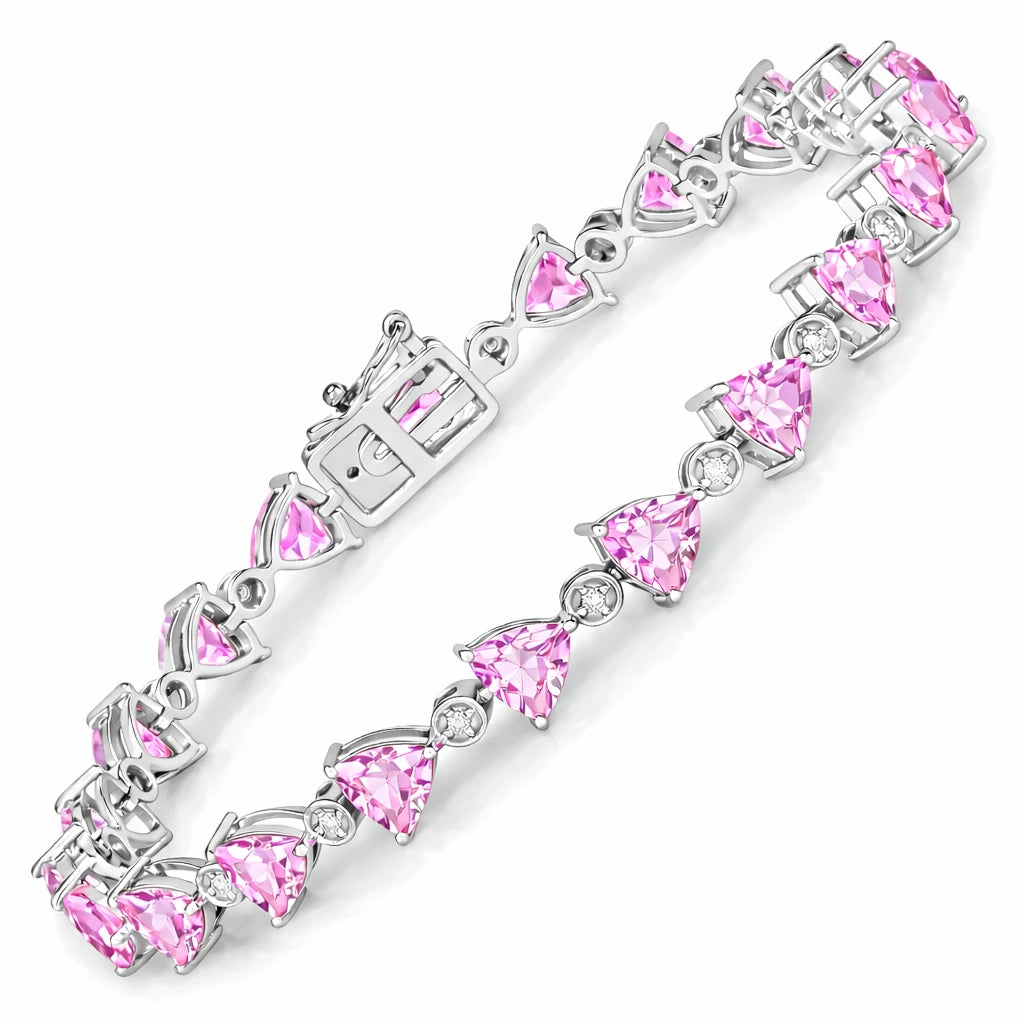 Trillion Diamond Accent Line Bracelet