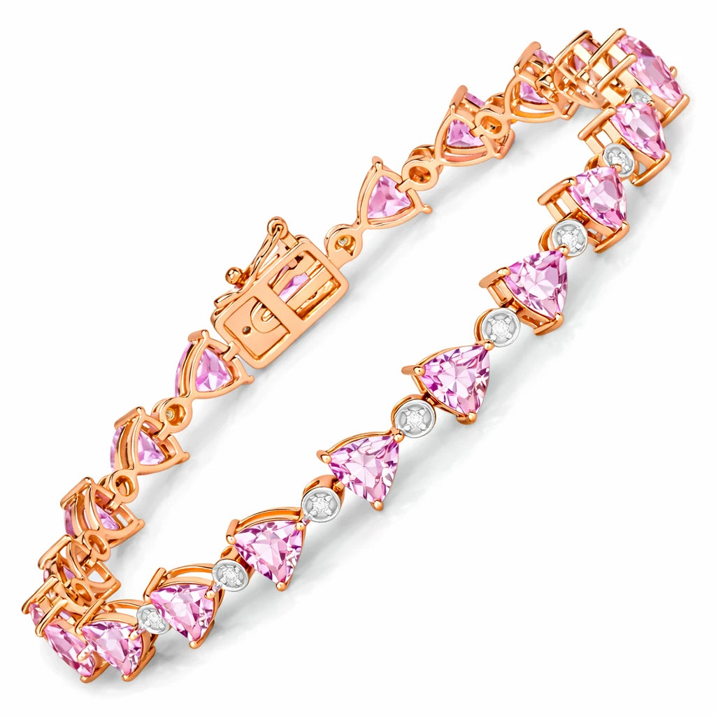 Trillion Diamond Accent Line Bracelet