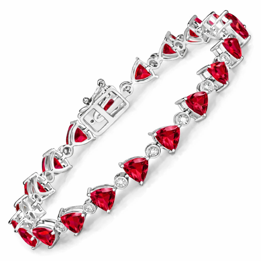Trillion Diamond Accent Line Bracelet