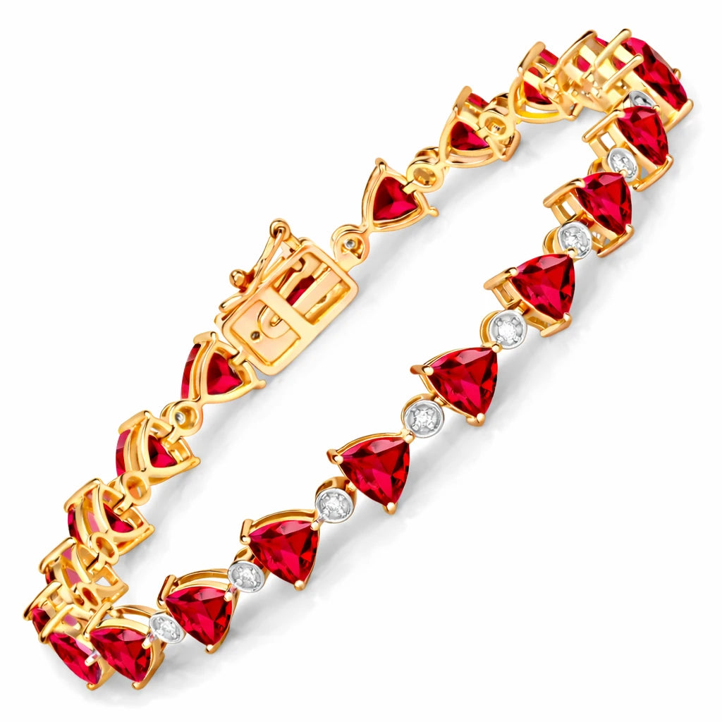 Trillion Diamond Accent Line Bracelet
