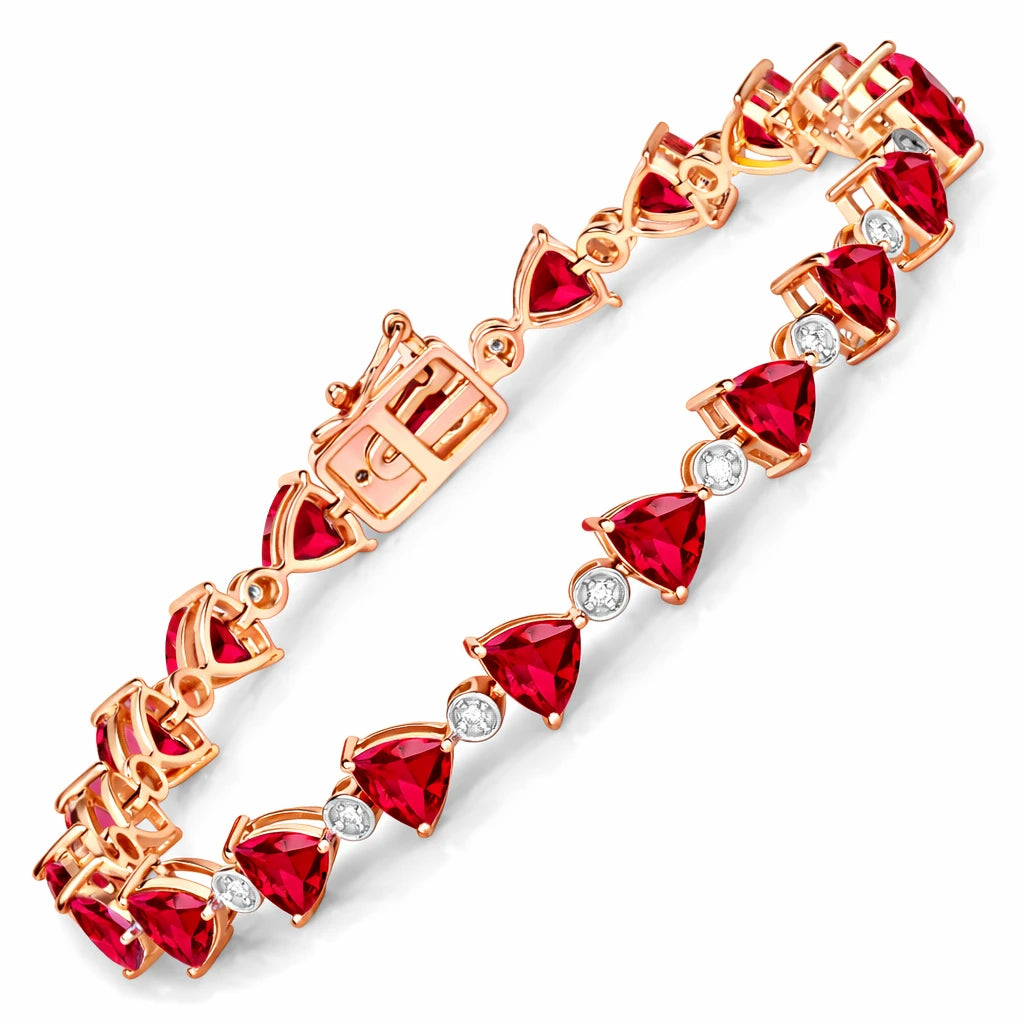 Trillion Diamond Accent Line Bracelet