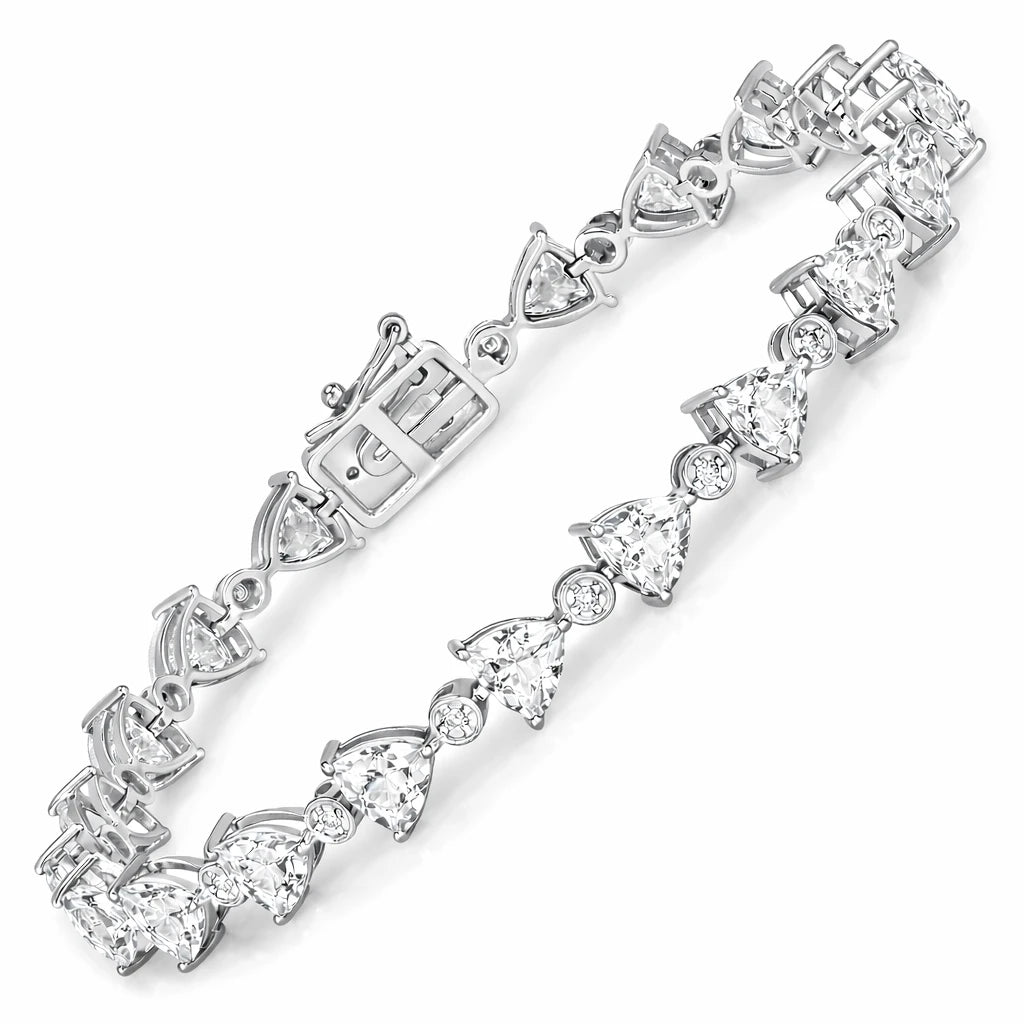Trillion Diamond Accent Line Bracelet