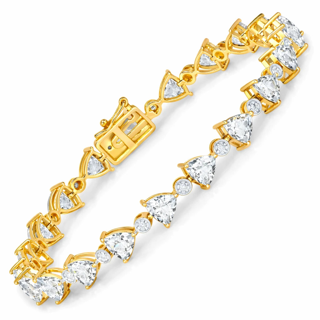 Trillion Diamond Accent Line Bracelet
