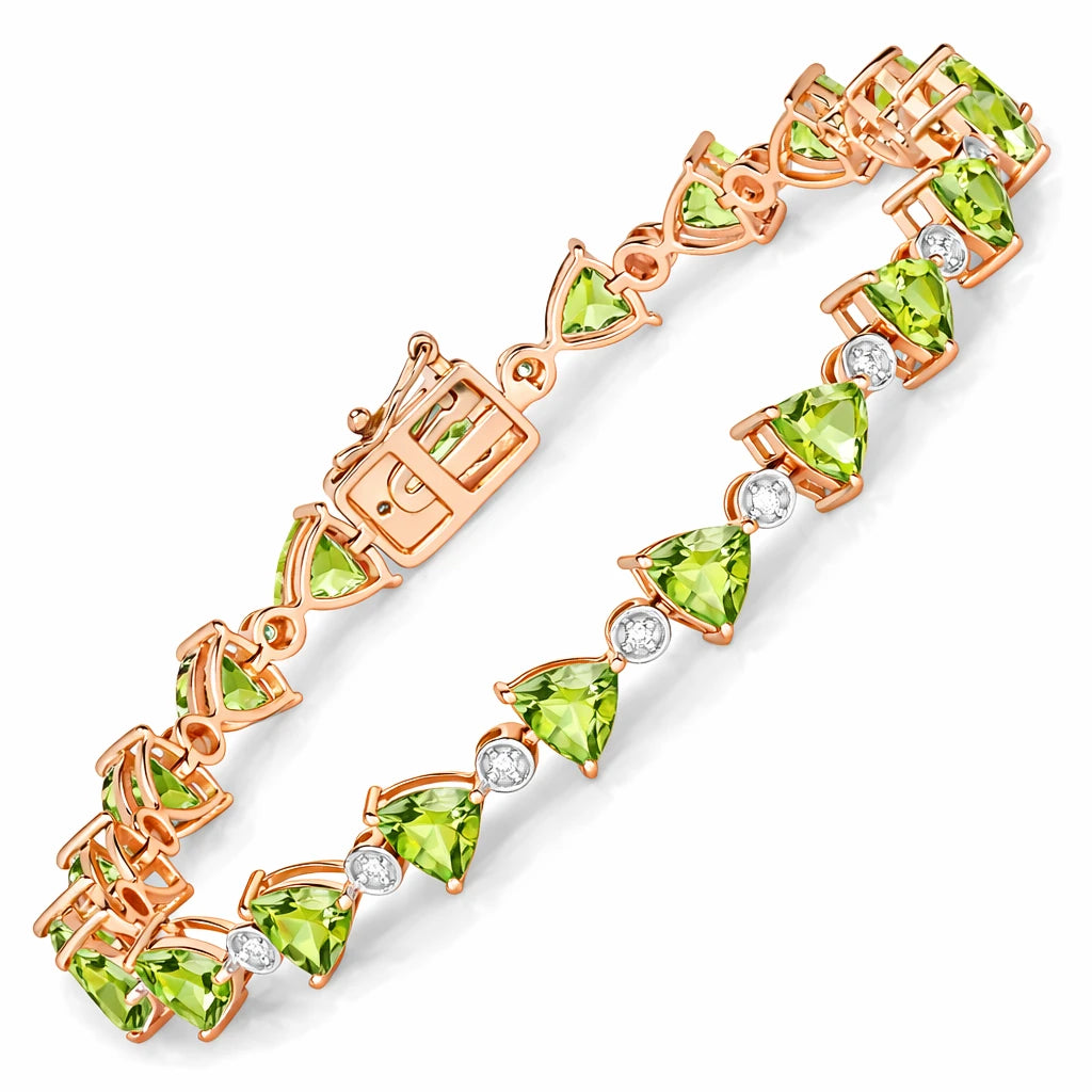 Trillion Diamond Accent Line Bracelet