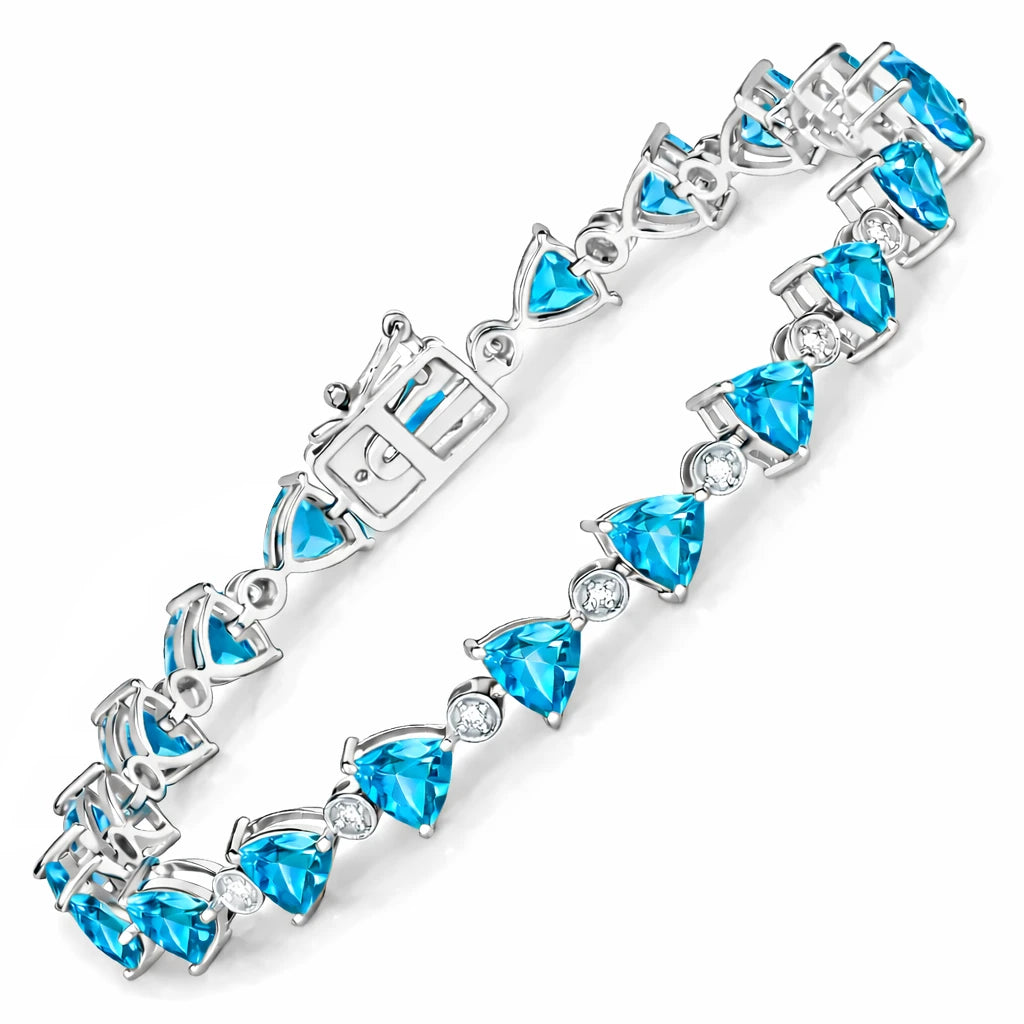 Trillion Diamond Accent Line Bracelet