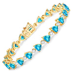 Trillion Diamond Accent Line Bracelet