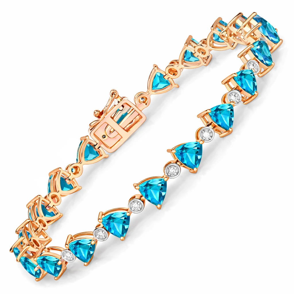 Trillion Diamond Accent Line Bracelet