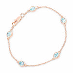 Oval Bezel Set Station Bracelet