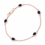 Oval Bezel Set Station Bracelet