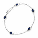 Oval Bezel Set Station Bracelet