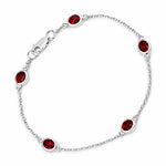 Oval Bezel Set Station Bracelet
