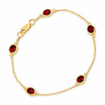 Oval Bezel Set Station Bracelet