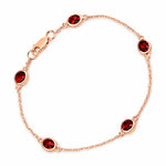 Oval Bezel Set Station Bracelet