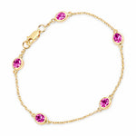 Oval Bezel Set Station Bracelet