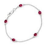 Oval Bezel Set Station Bracelet