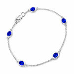 Oval Bezel Set Station Bracelet